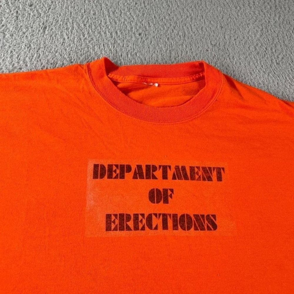 Funny Department Of Erections Graphic T Shirt Hilarious Comedy‎ Gag Costume XL